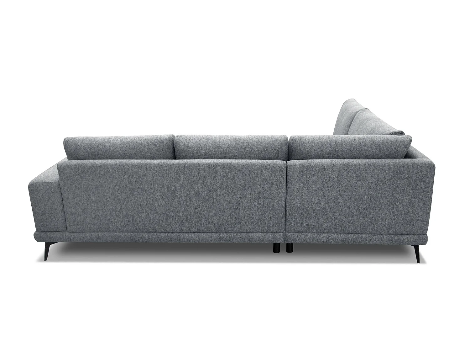 Canapé d'angle 5 places tissu gris - MEDIOLANE