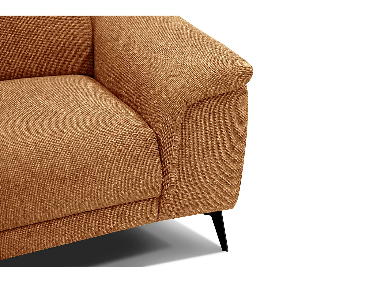 FIERO Sofa 3-Sitzer mit 2 Relaxfunktionen und verstellbare Kopfstützen, orange