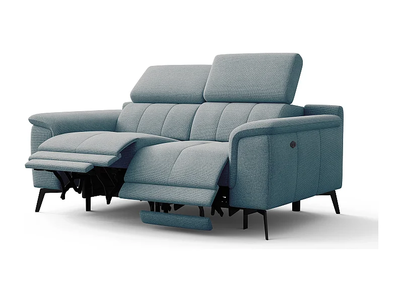 FIERO Sofa 2-Sitzer mit 2 Relaxfunktionen und verstellbare Kopfstützen, mint