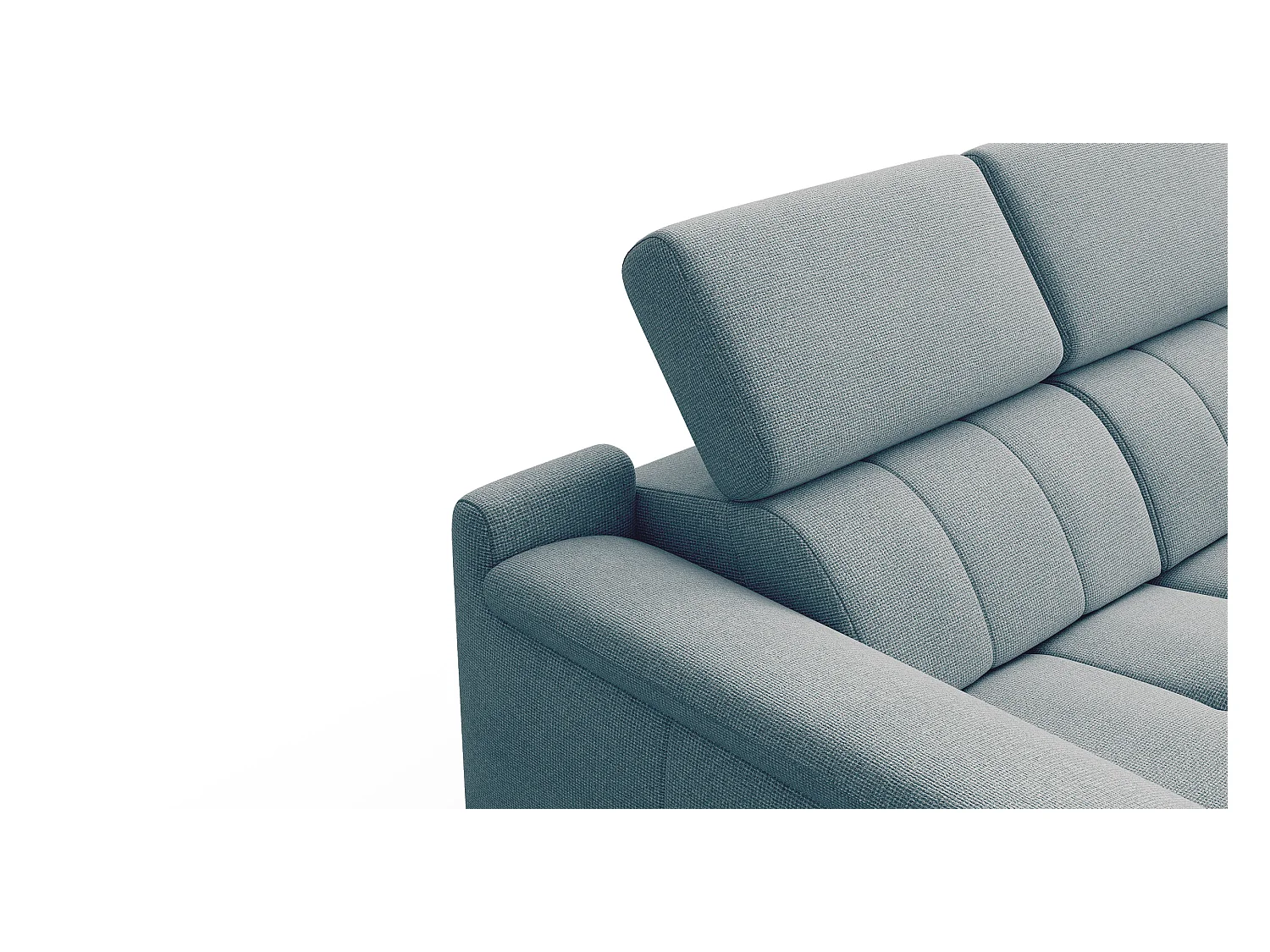 Canapé droit avec 2 relax électriques tissu menthe - FIERO