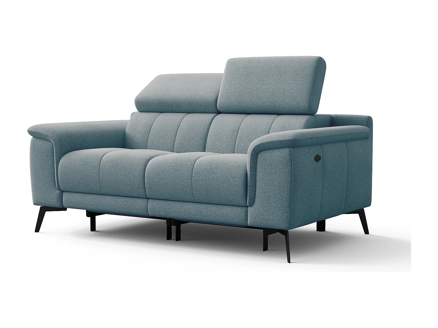 FIERO Sofa 2-Sitzer mit 2 Relaxfunktionen und verstellbare Kopfstützen, mint