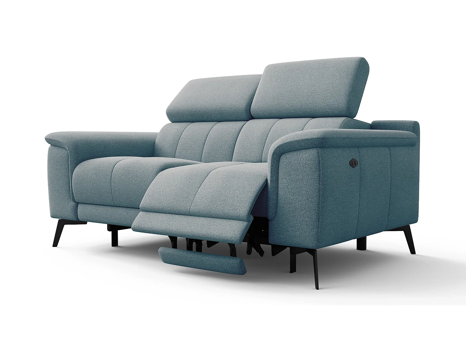 FIERO Sofa 2-Sitzer mit 2 Relaxfunktionen und verstellbare Kopfstützen, mint