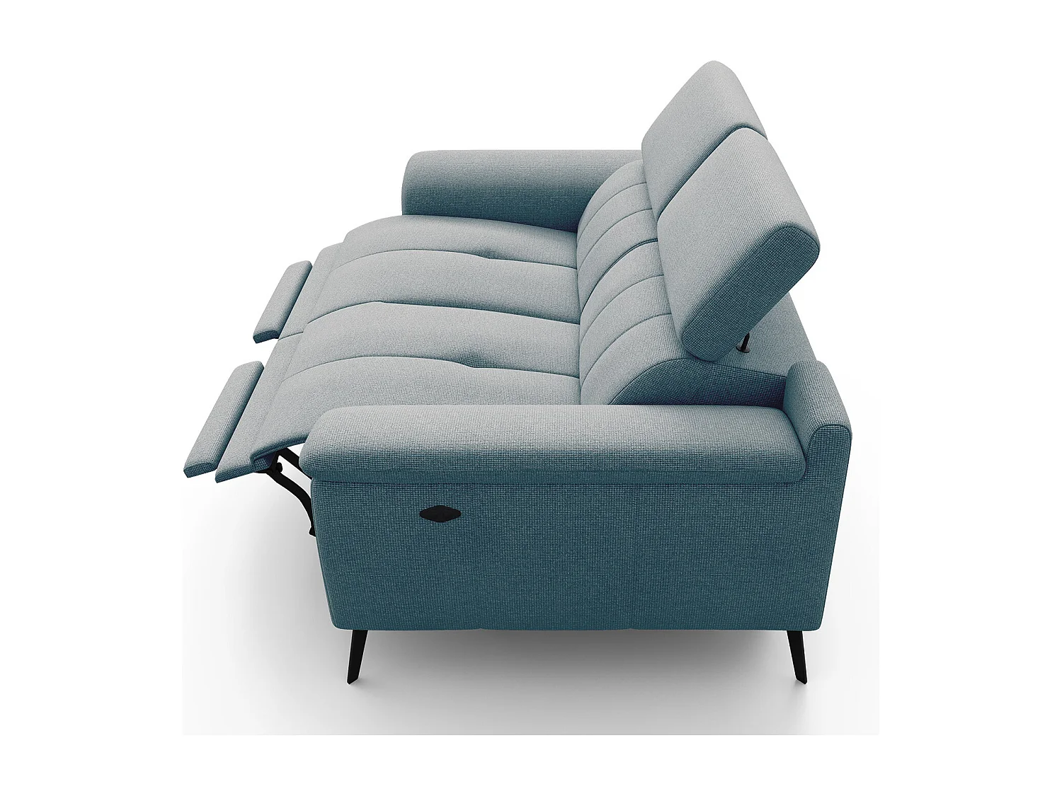 FIERO Sofa 2-Sitzer mit 2 Relaxfunktionen und verstellbare Kopfstützen, mint
