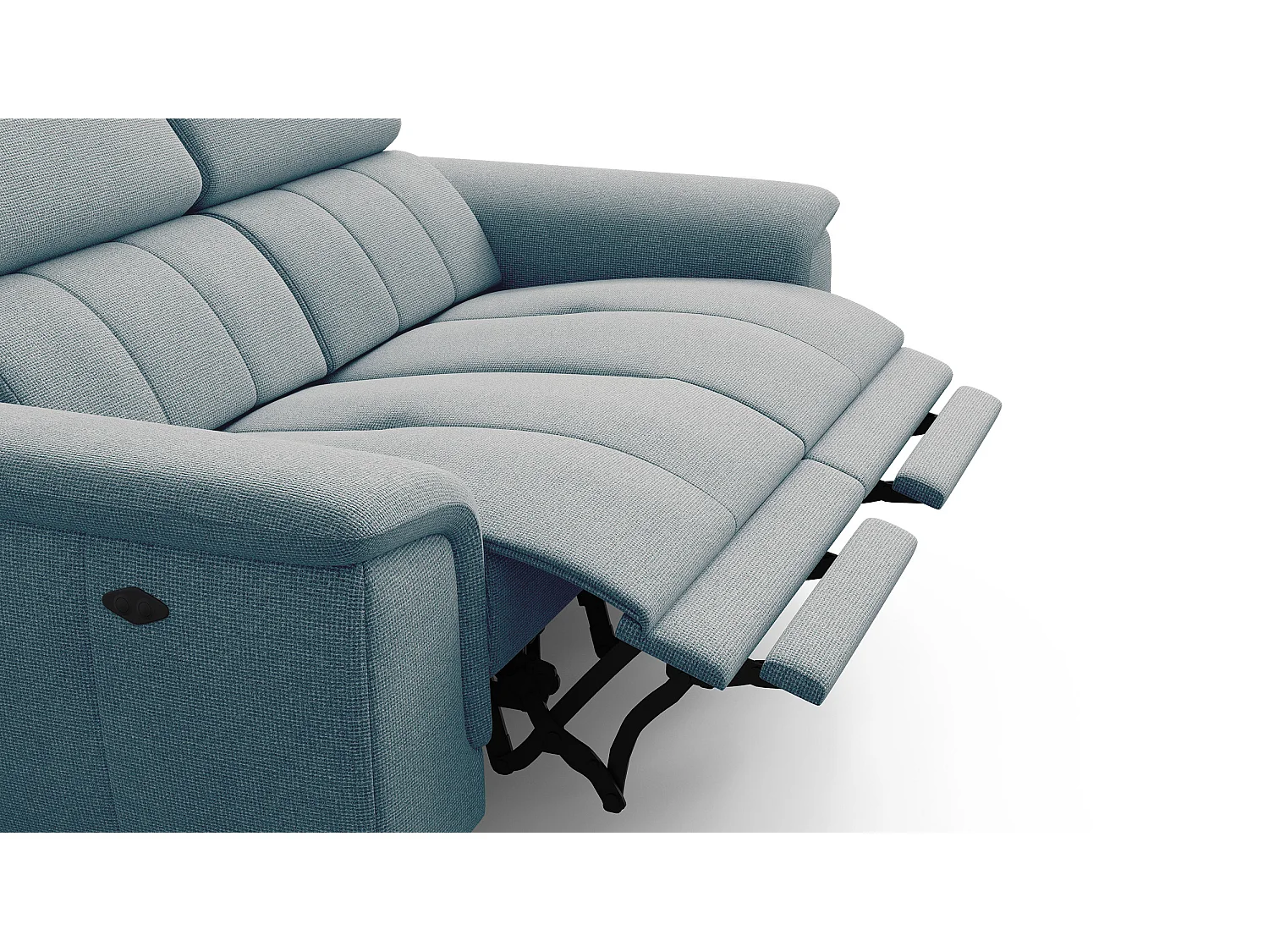 FIERO Sofa 2-Sitzer mit 2 Relaxfunktionen und verstellbare Kopfstützen, mint