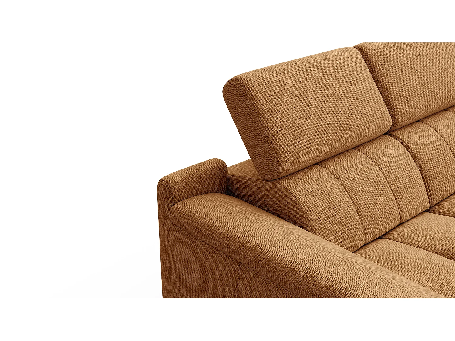 FIERO Sofa 2-Sitzer mit 2 Relaxfunktionen und verstellbare Kopfstützen, orange