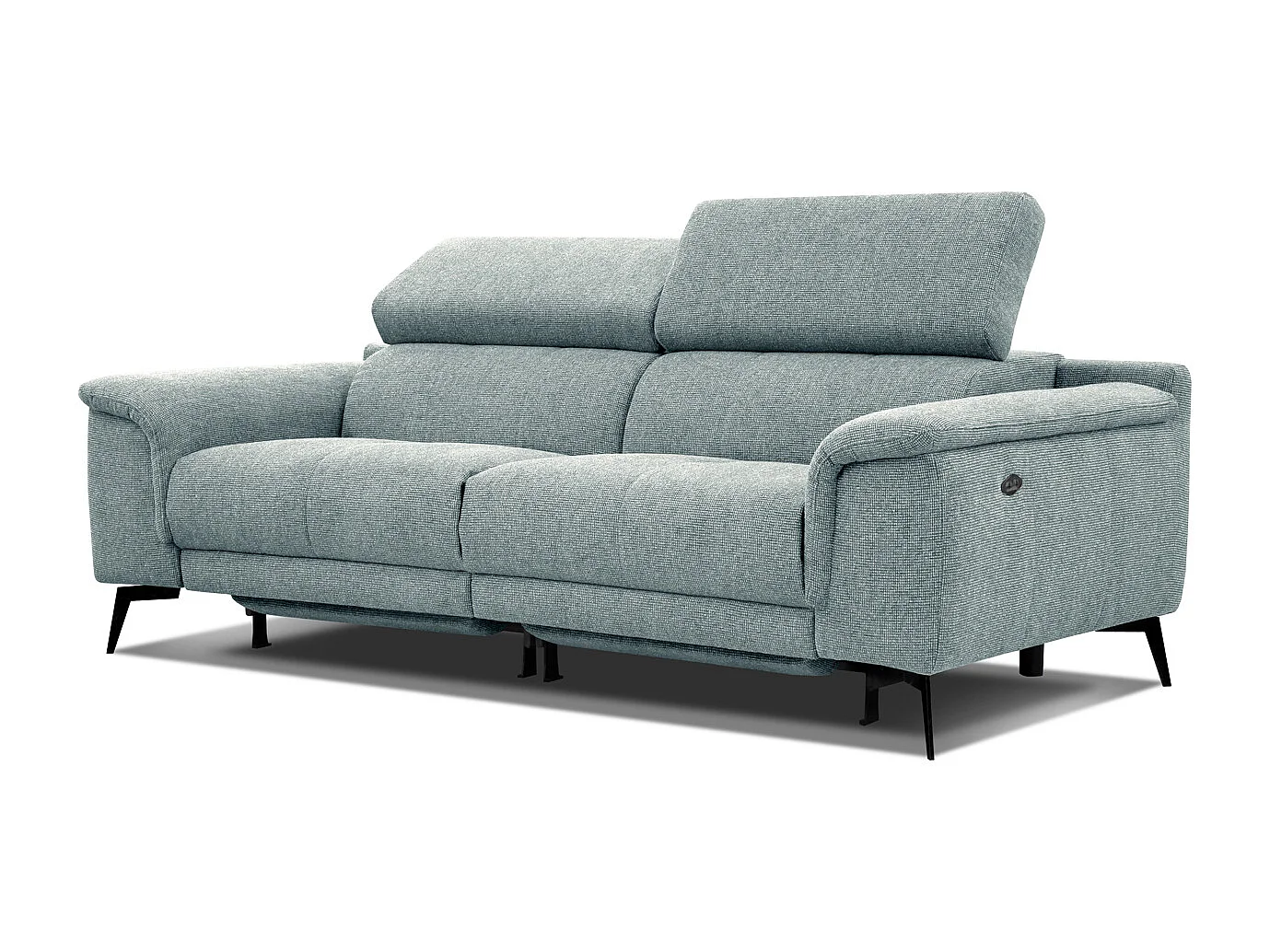 FIERO Sofa 3-Sitzer mit 2 Relaxfunktionen und verstellbare Kopfstützen, mint