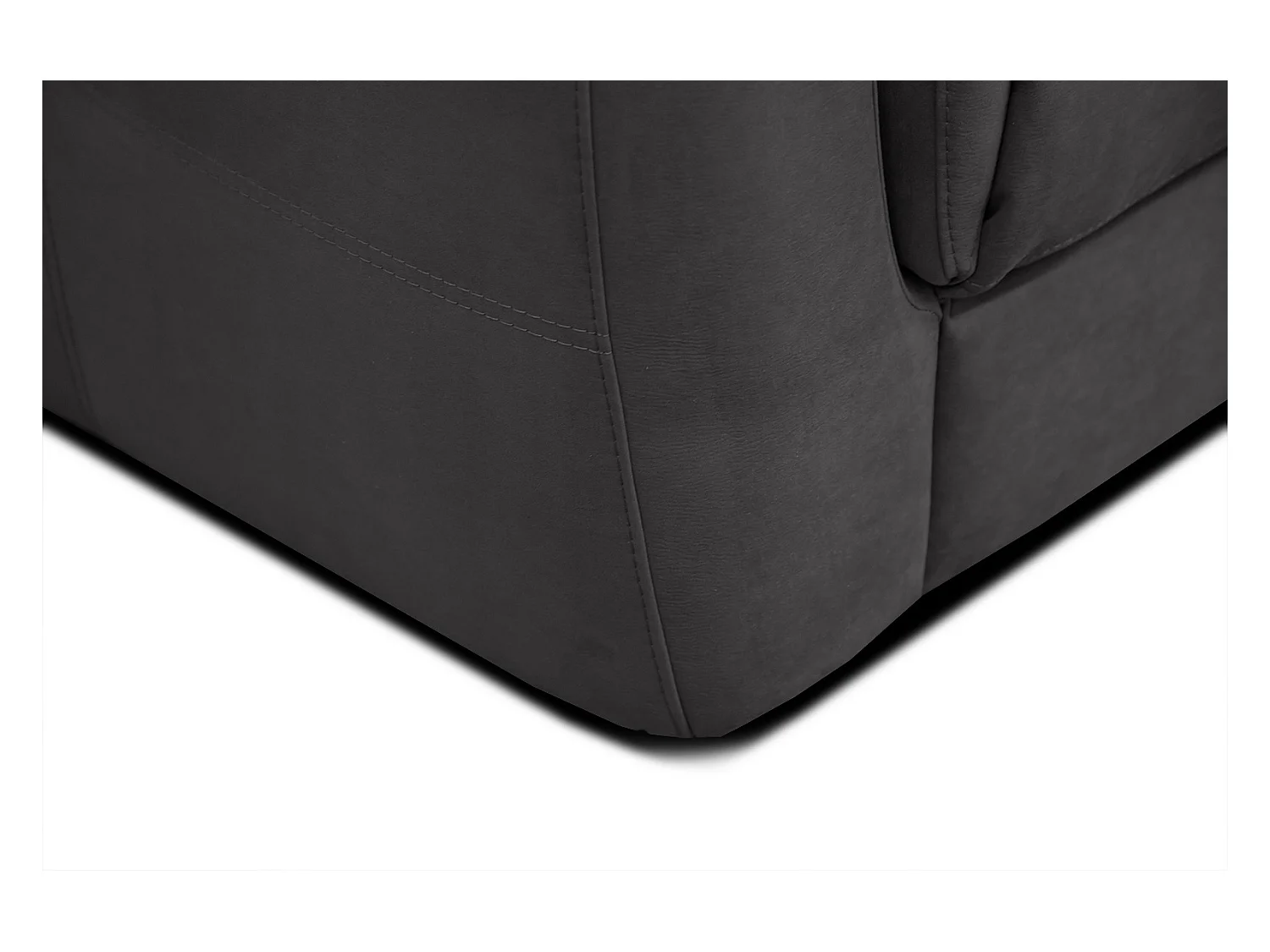 Canapé droit 3 places tissu gris noir avec relax électrique - JONES
