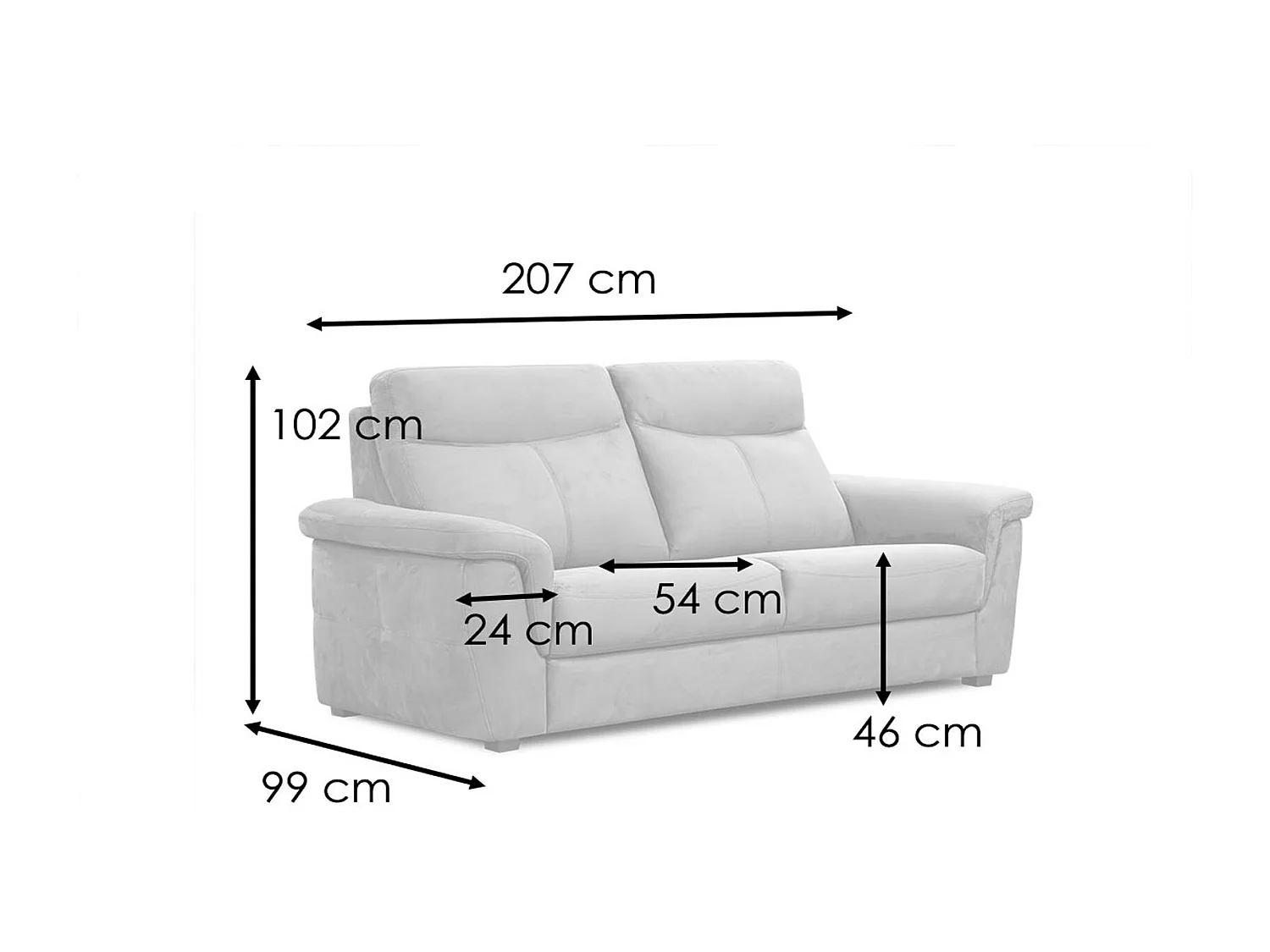 JONES Sofa 2-Sitzer mit 2 Relaxfunktionen, beige