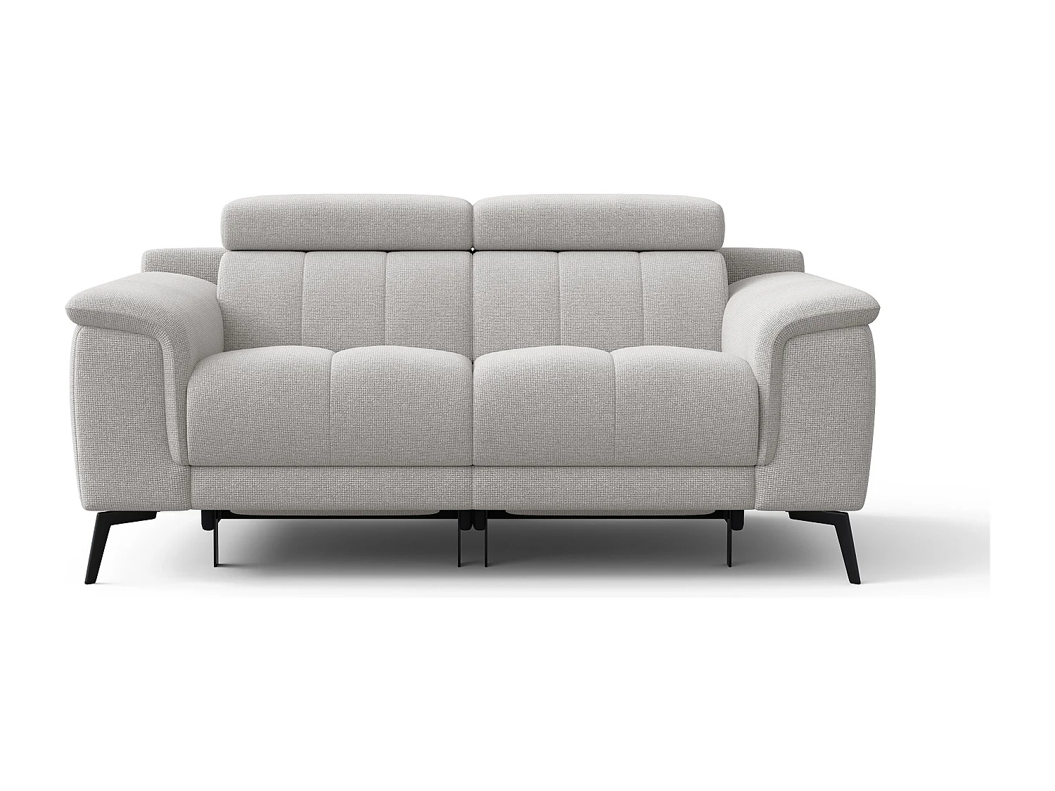 FIERO Sofa 2-Sitzer mit 2 Relaxfunktionen und verstellbare Kopfstützen, creme