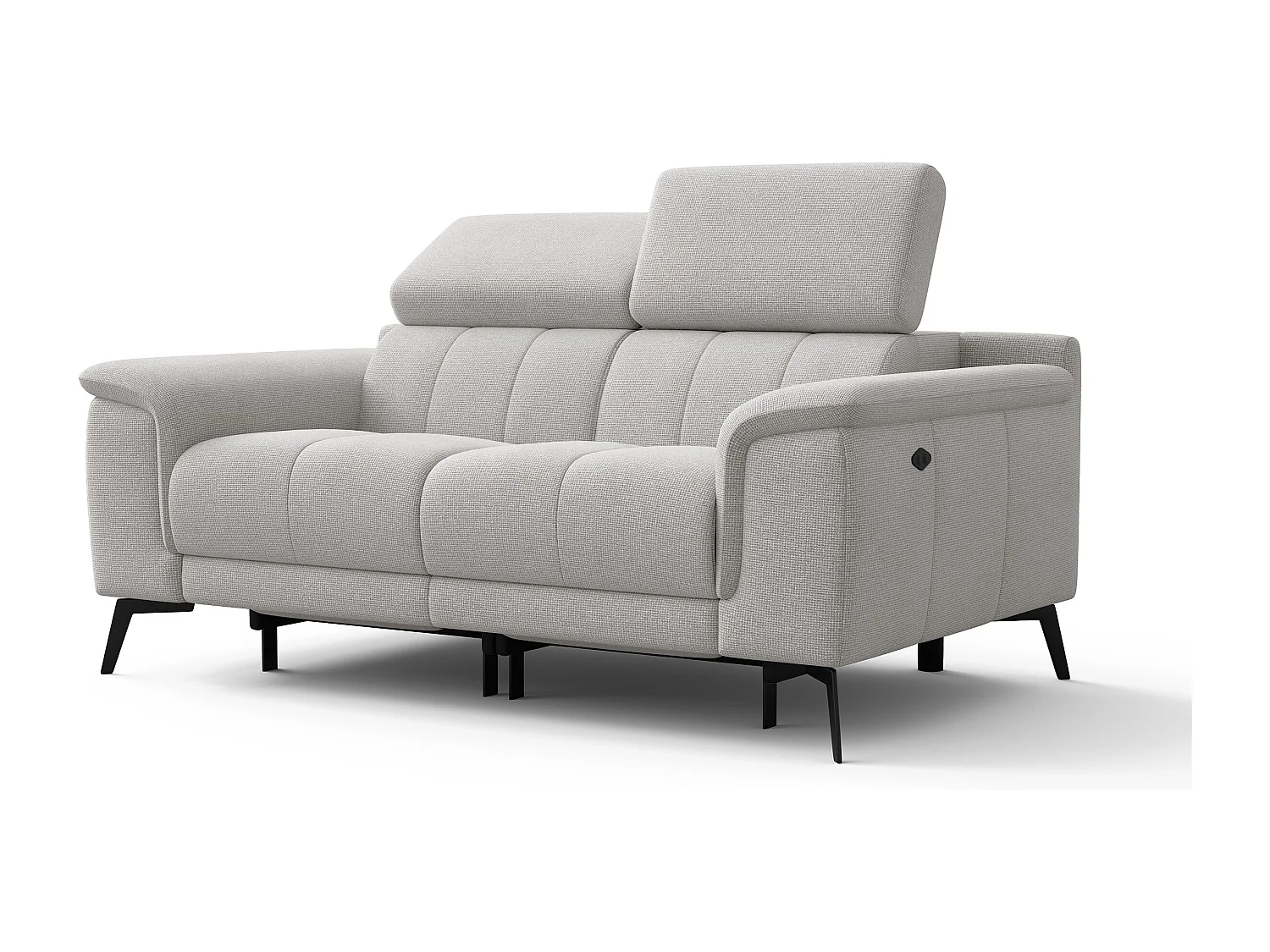 FIERO Sofa 2-Sitzer mit 2 Relaxfunktionen und verstellbare Kopfstützen, creme