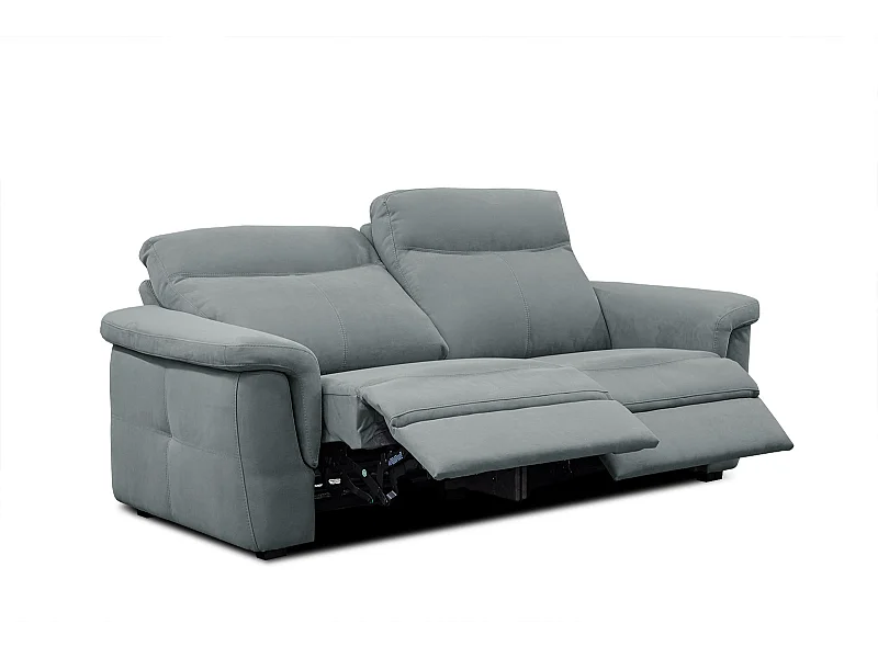 JONES Sofa 2-Sitzer mit 2 Relaxfunktionen, blaugrau