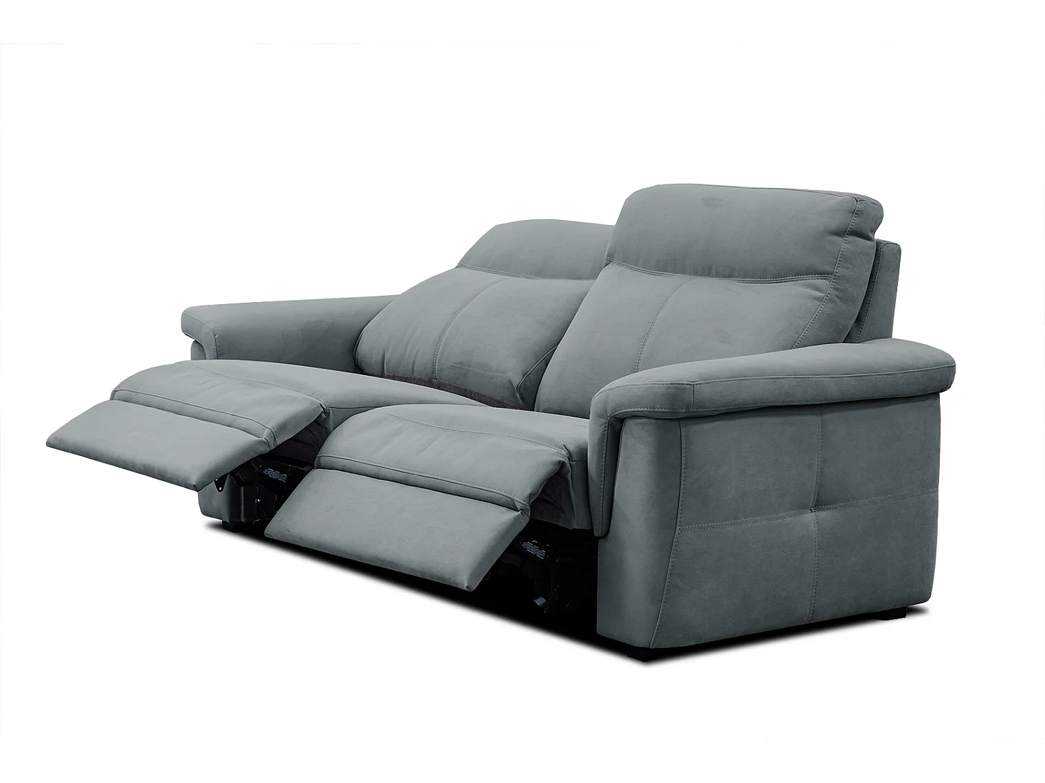 JONES Sofa 2-Sitzer mit 2 Relaxfunktionen, blaugrau