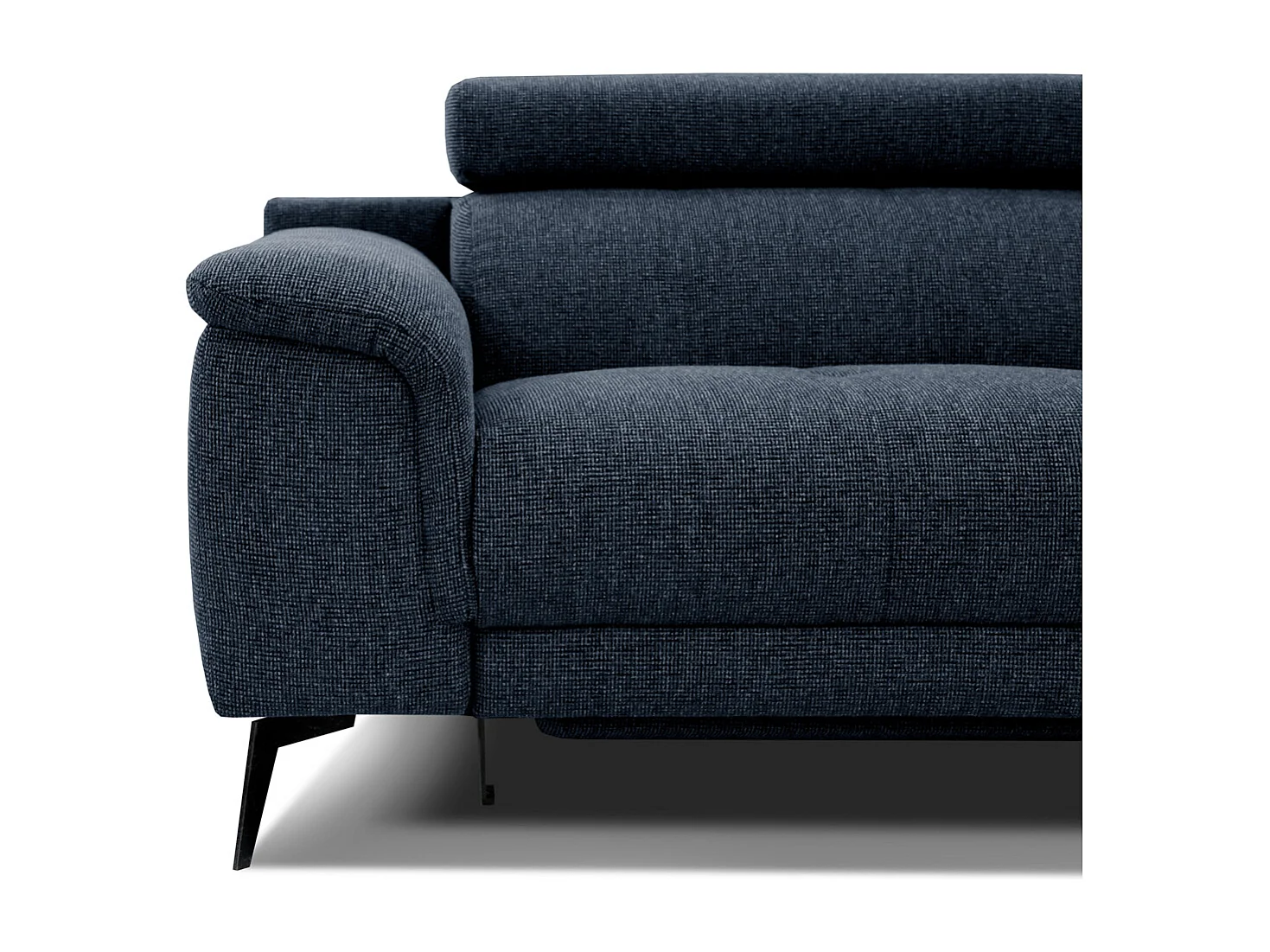 FIERO Sofa 3-Sitzer mit 2 Relaxfunktionen und verstellbare Kopfstützen, marineblau