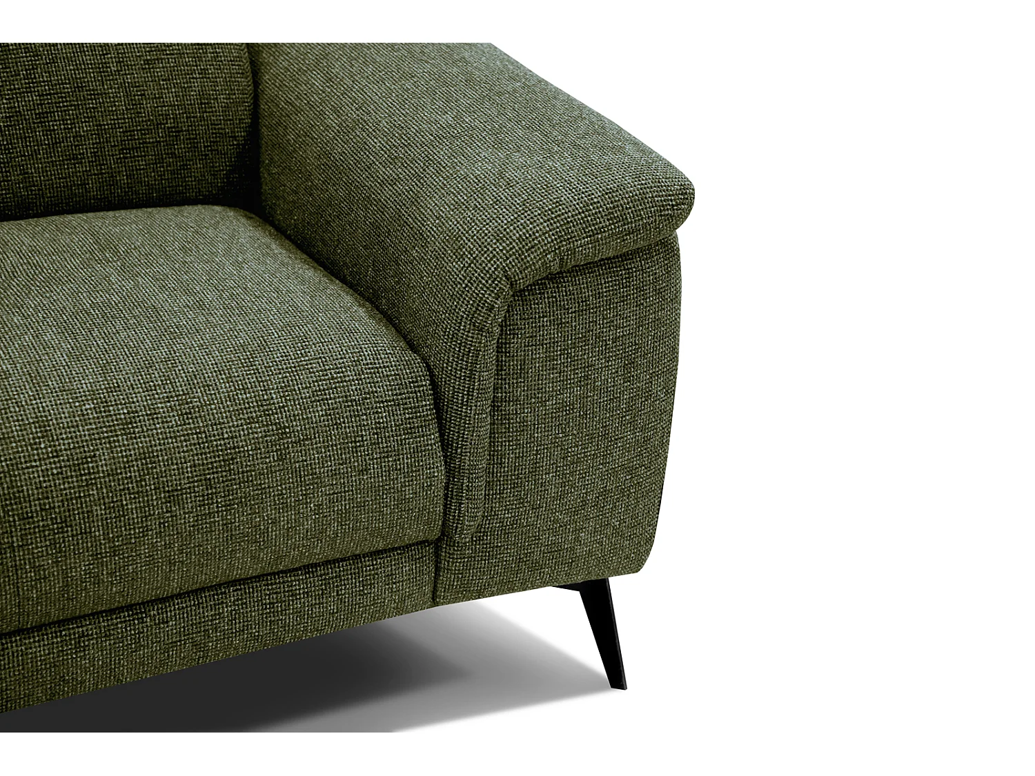 FIERO Sofa 3-Sitzer mit 2 Relaxfunktionen und verstellbare Kopfstützen, olive