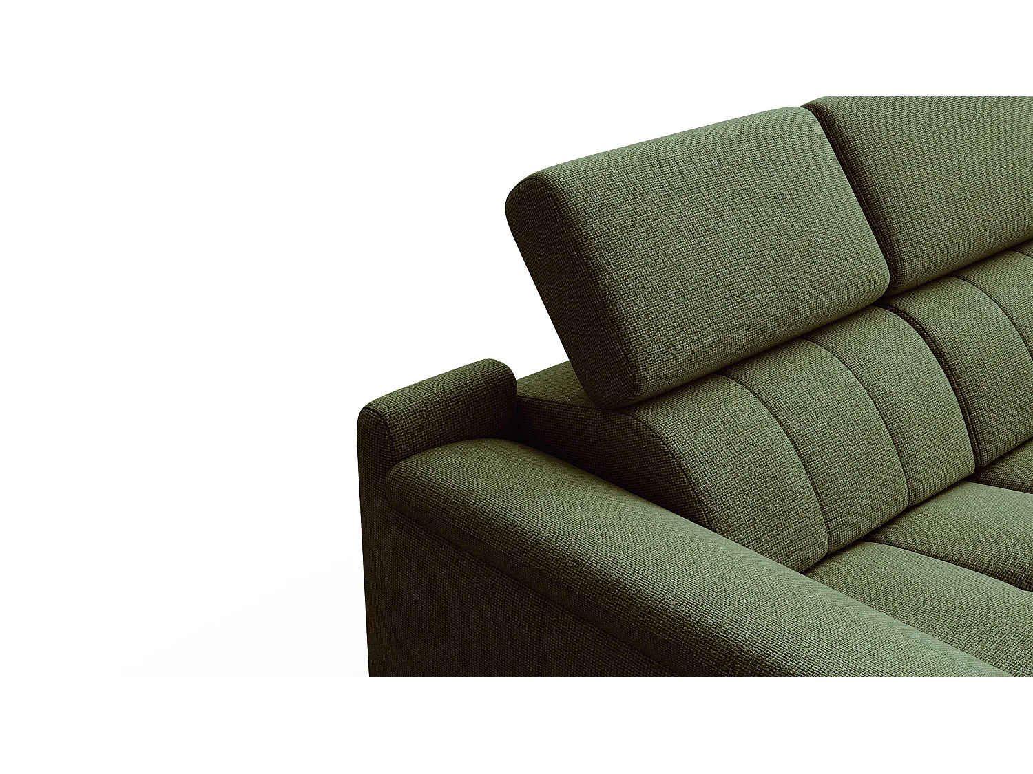 FIERO Sofa 2-Sitzer mit 2 Relaxfunktionen und verstellbare Kopfstützen, olive