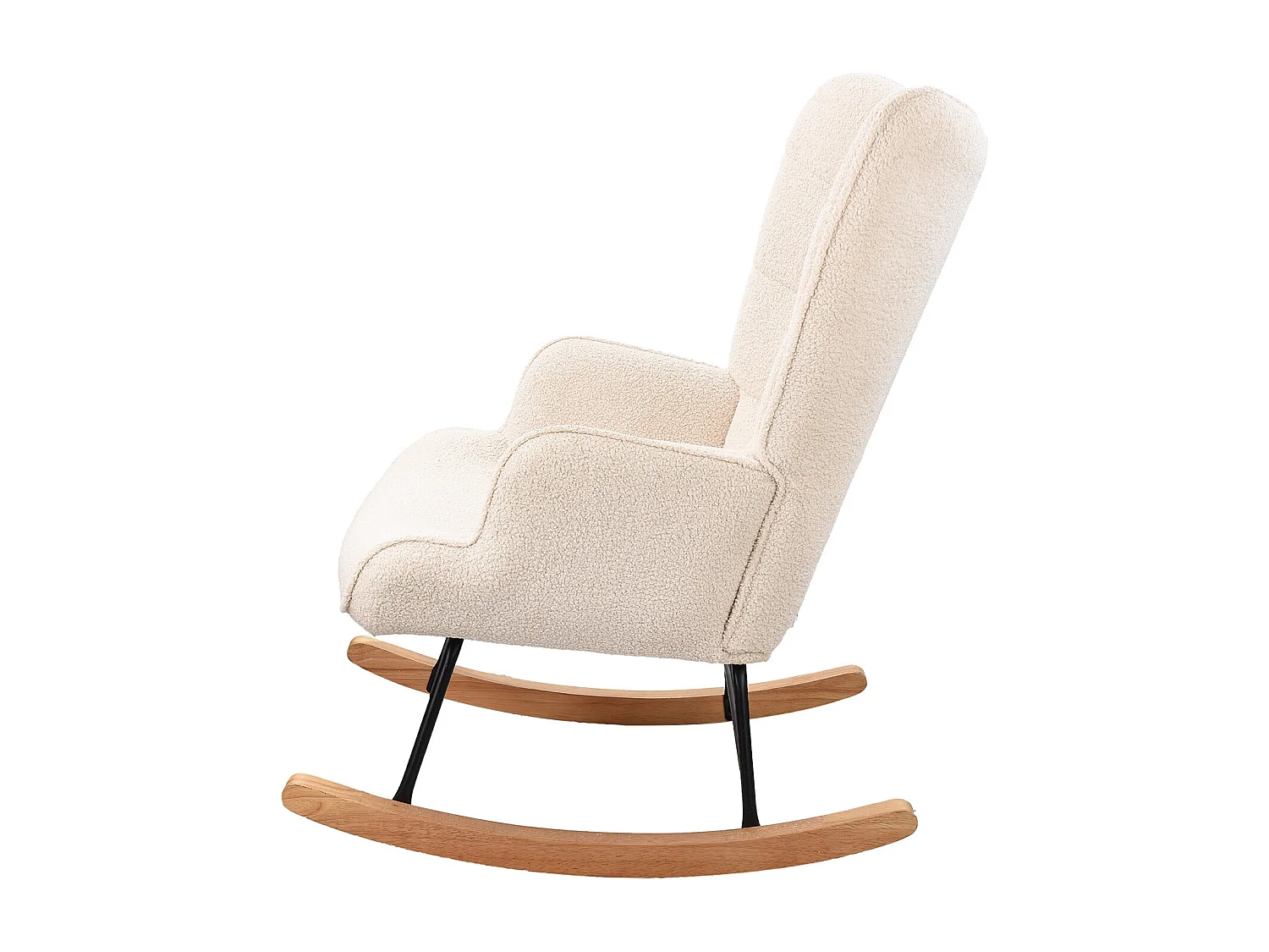 Schommelstoel voor volwassenen - Ergonomische schommelstoel voor buiten - voor woonkamer - tuin - slaapkamer - beige
