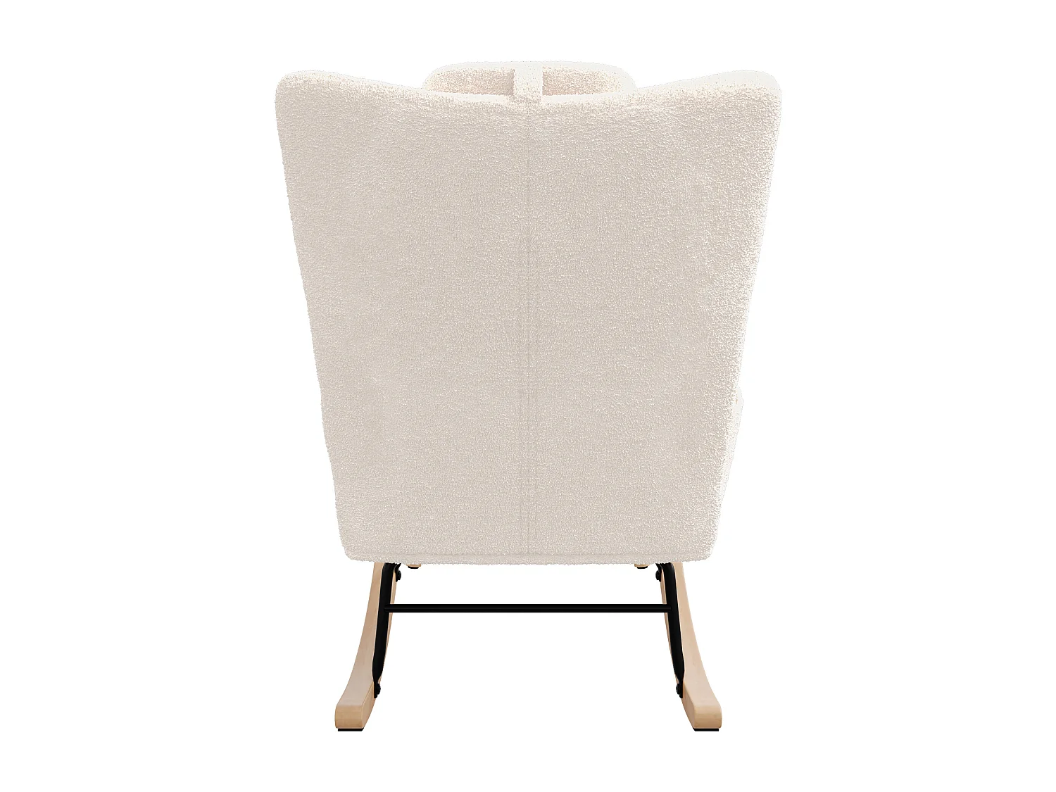 Fauteuil à bascule, fauteuil à bascule en peluche douce Teddy, chaise longue de salon avec appuie-tête et repose-pieds - supporte jusqu'à 150 kg