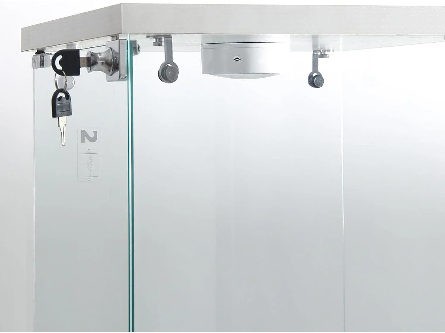 Vitrina de pie con luz LED - 46 x 36 x 125 cm - 3 niveles - Moderna - Para coleccionables, libros y vinos (blanca con luz LED, 42 x 36 x 125 cm)