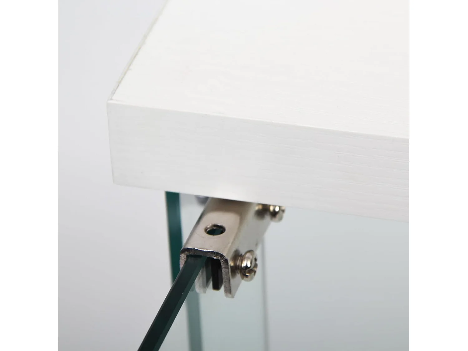 Vitrina de pie de cristal (46 x 36 x 125 cm), moderna, de 3 niveles, para objetos de colección, libros y vino, color blanco, 42 x 36 x 125 cm