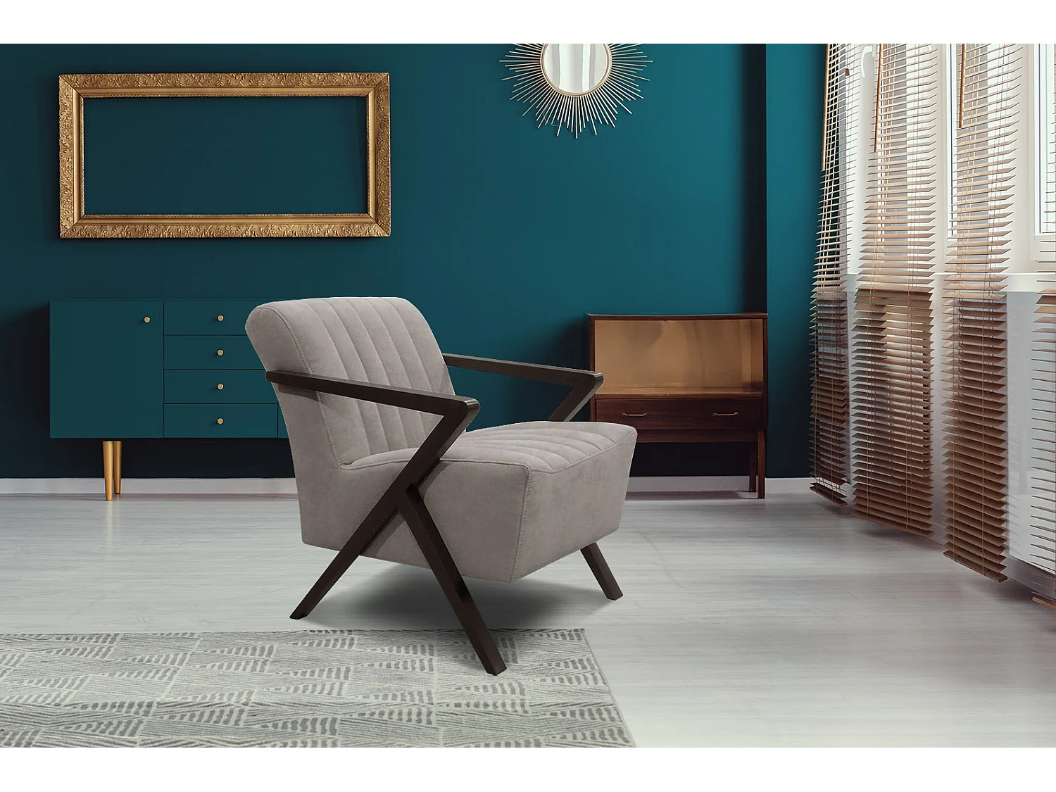 LEBRON Sessel, Stoff taupe