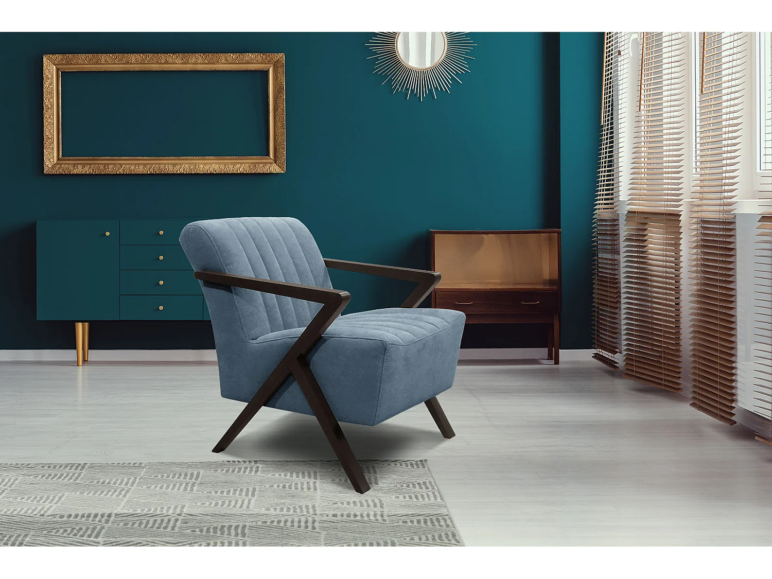 LEBRON Sessel, Stoff blau