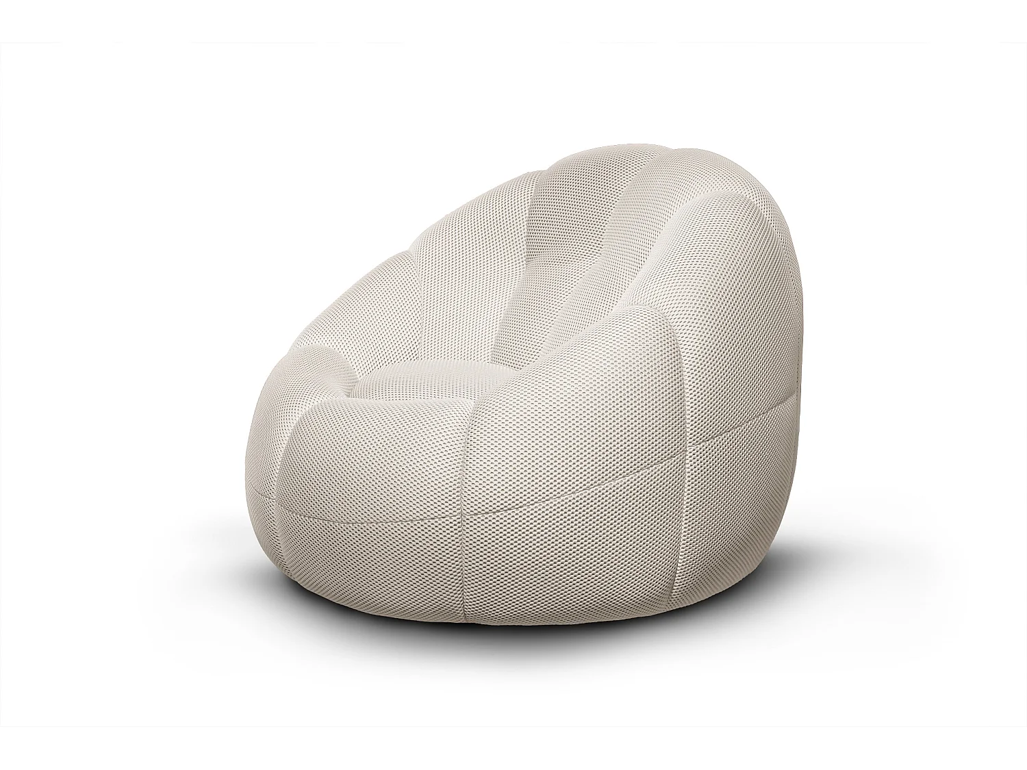 Fauteuil tissu écru - FIGO