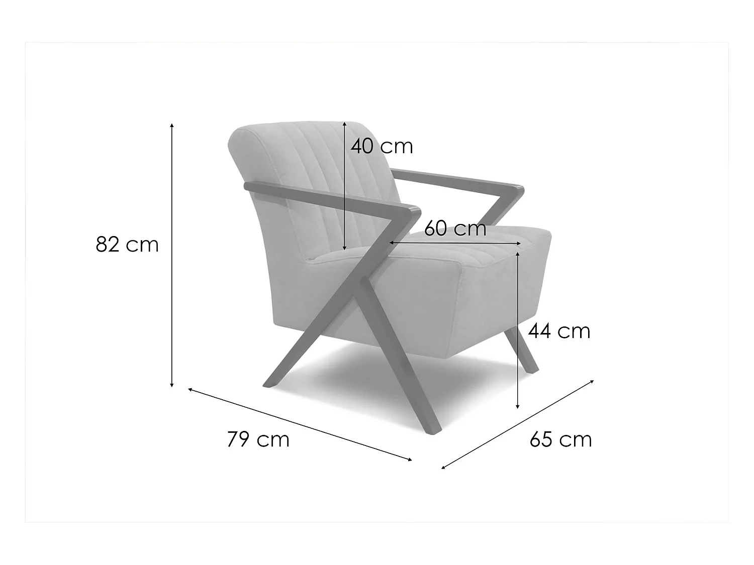 LEBRON Sessel, Stoff creme