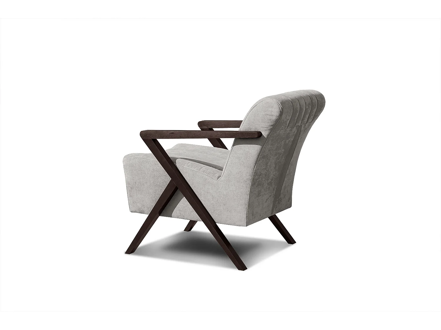 Fauteuil fixe Lebron, tissu beige