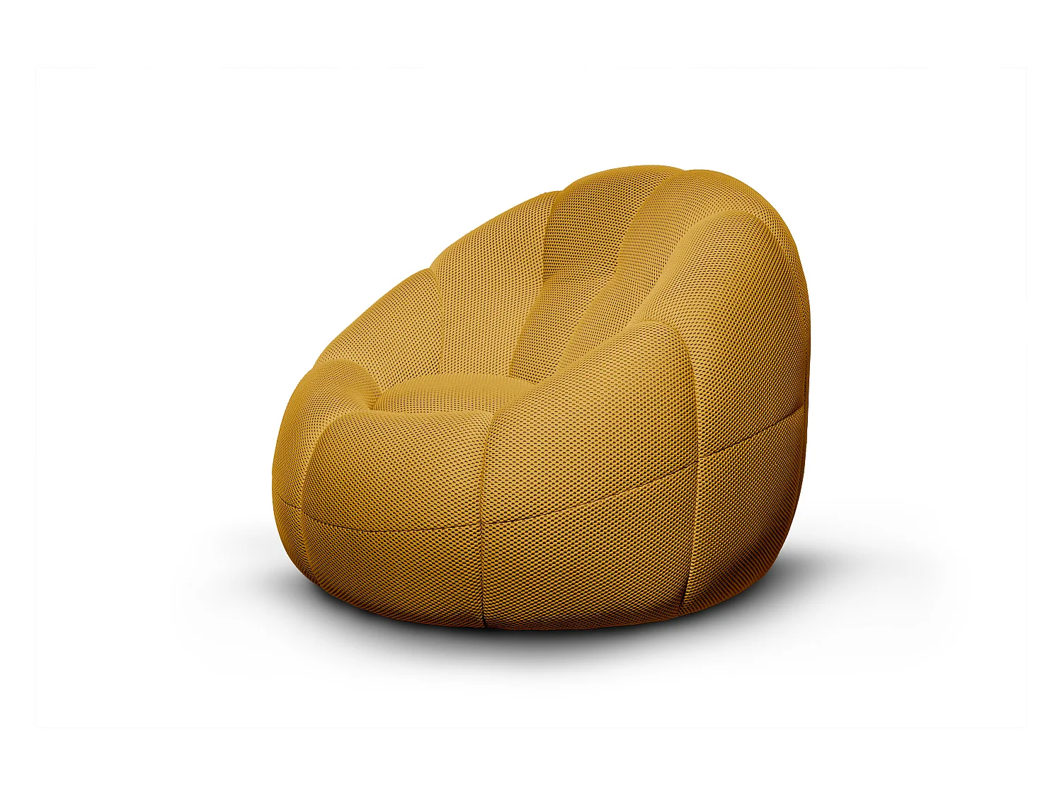 Fauteuil tissu jaune - FIGO