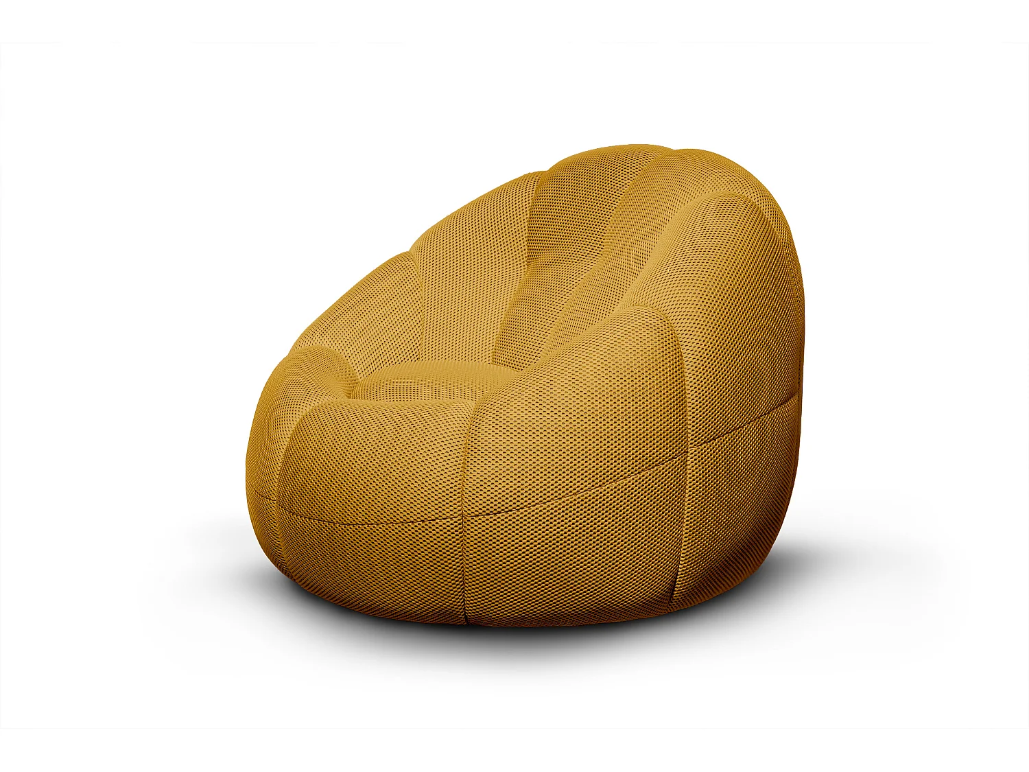 Fauteuil tissu jaune - FIGO