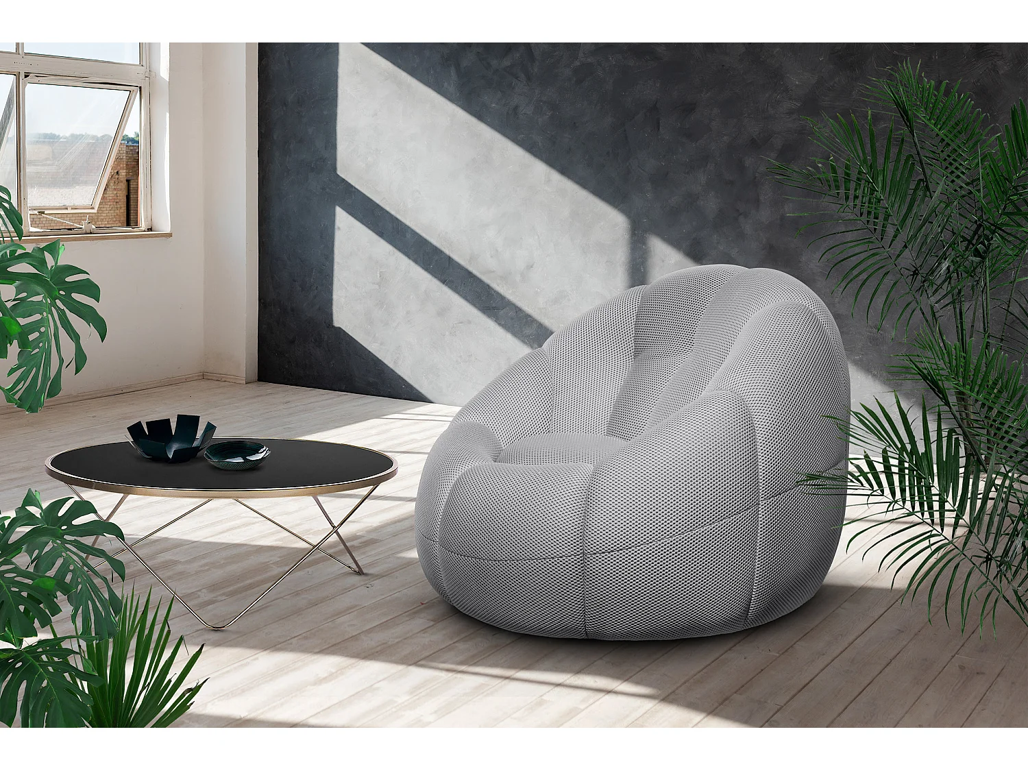 FIGO Sessel, Stoff grau