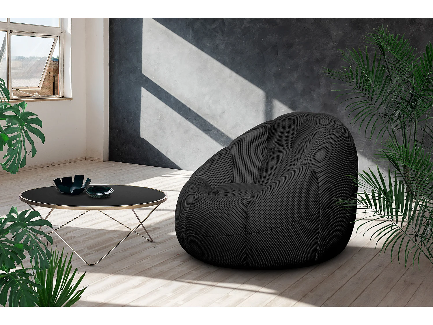 FIGO Sessel, Stoff schwarz