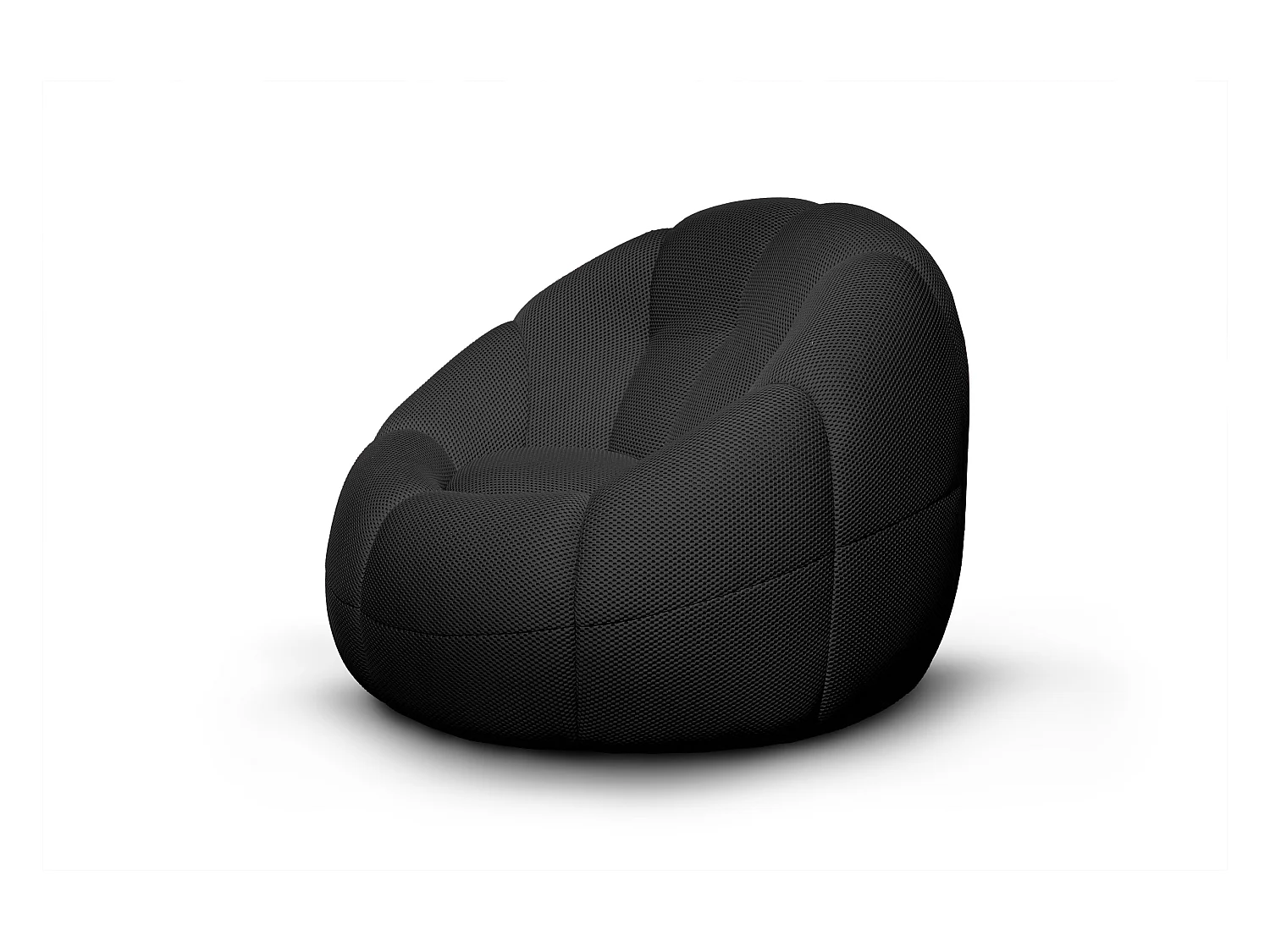 Fauteuil tissu noir - FIGO