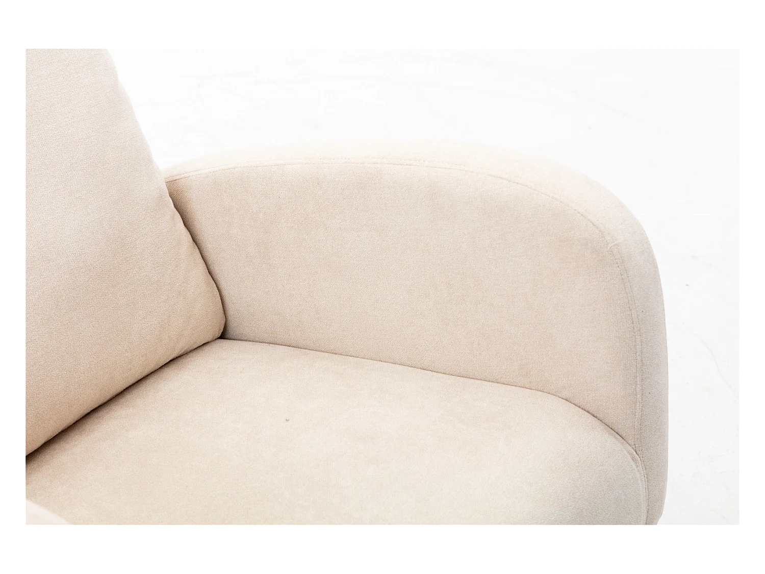Fauteuil à bascule souple Mid-Century - Style moderne - Pour chambre d'enfant et salon - Dossier haut rembourré - Chaise à bascule coulissante accentuée (beige)