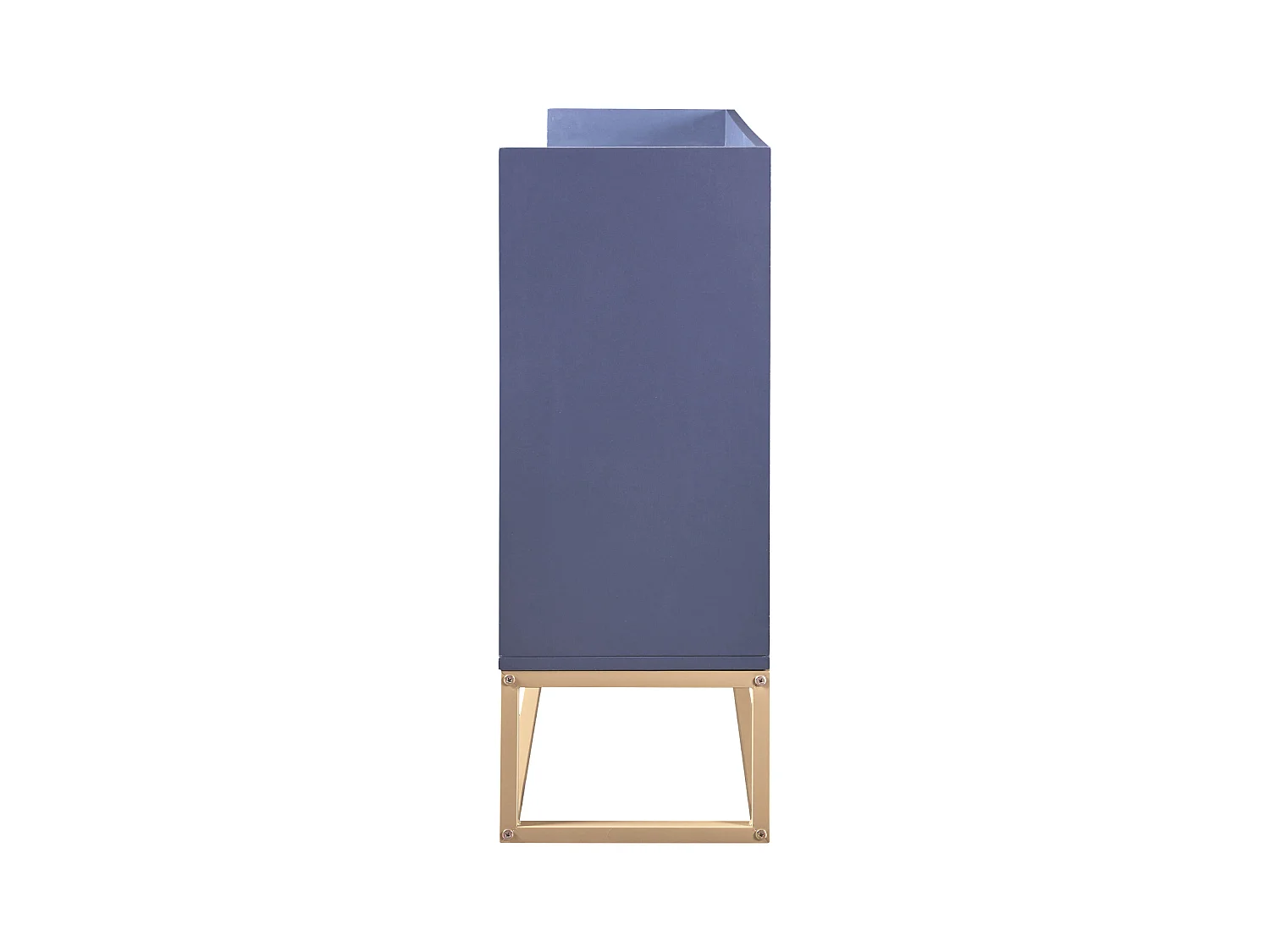 Aparador - Armário Moderno com 4 Portas - Aparador para Sala de Jantar - para Sala de Jantar, Sala de Estar, Cozinha - Branco - 120 x 30 x 80 cm (Azul Marinho)