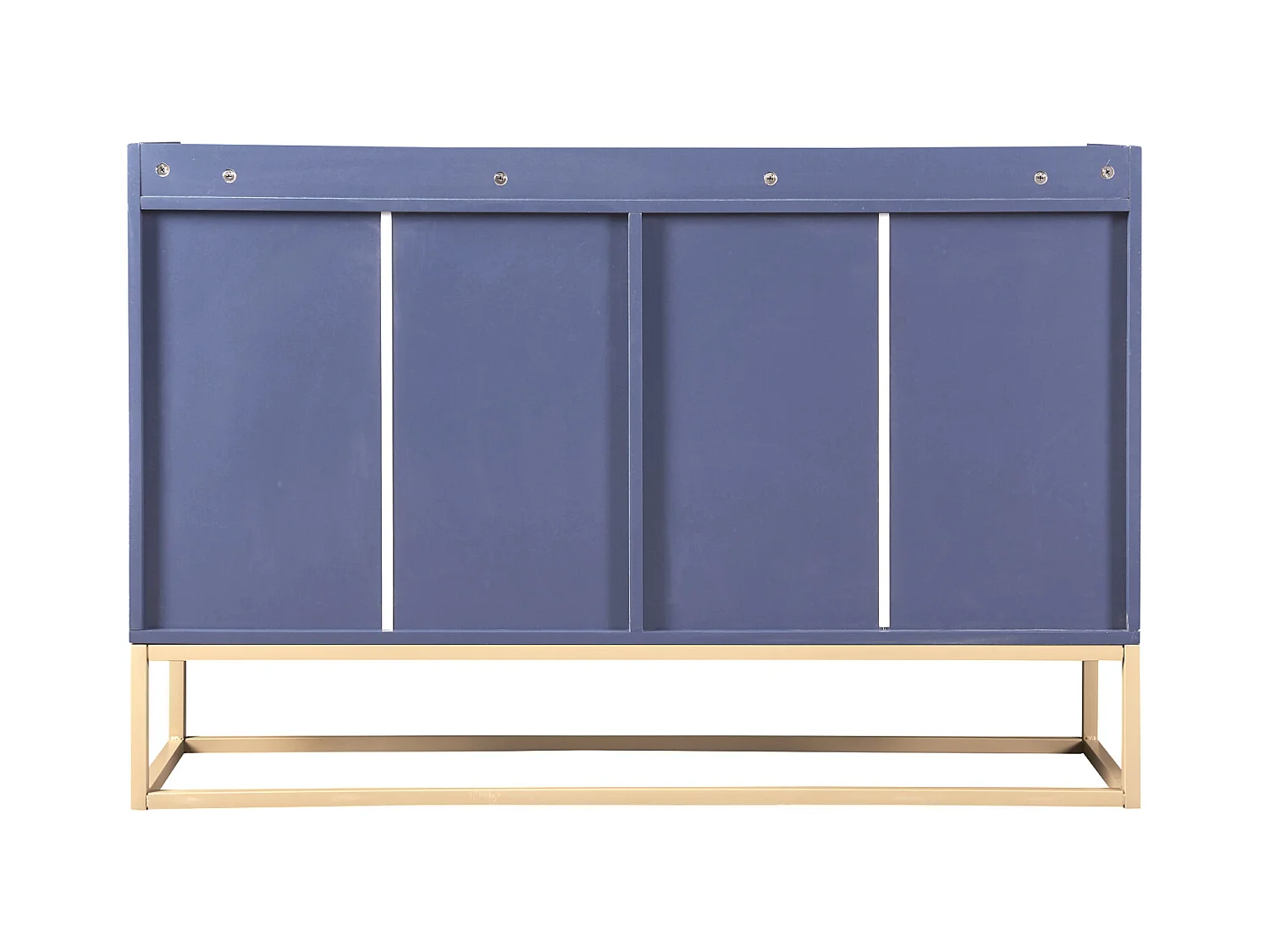 Aparador - Armário Moderno com 4 Portas - Aparador para Sala de Jantar - para Sala de Jantar, Sala de Estar, Cozinha - Branco - 120 x 30 x 80 cm (Azul Marinho)