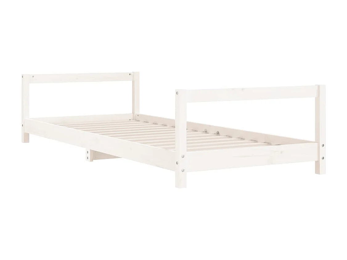 Struttura letto per bambini bianca 80x200 cm in legno di pino massiccio