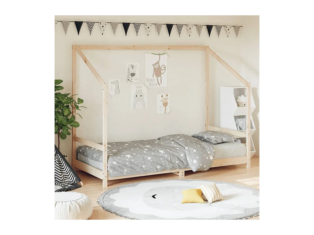 Cadre de lit pour enfants 90x200 cm bois de pin massif