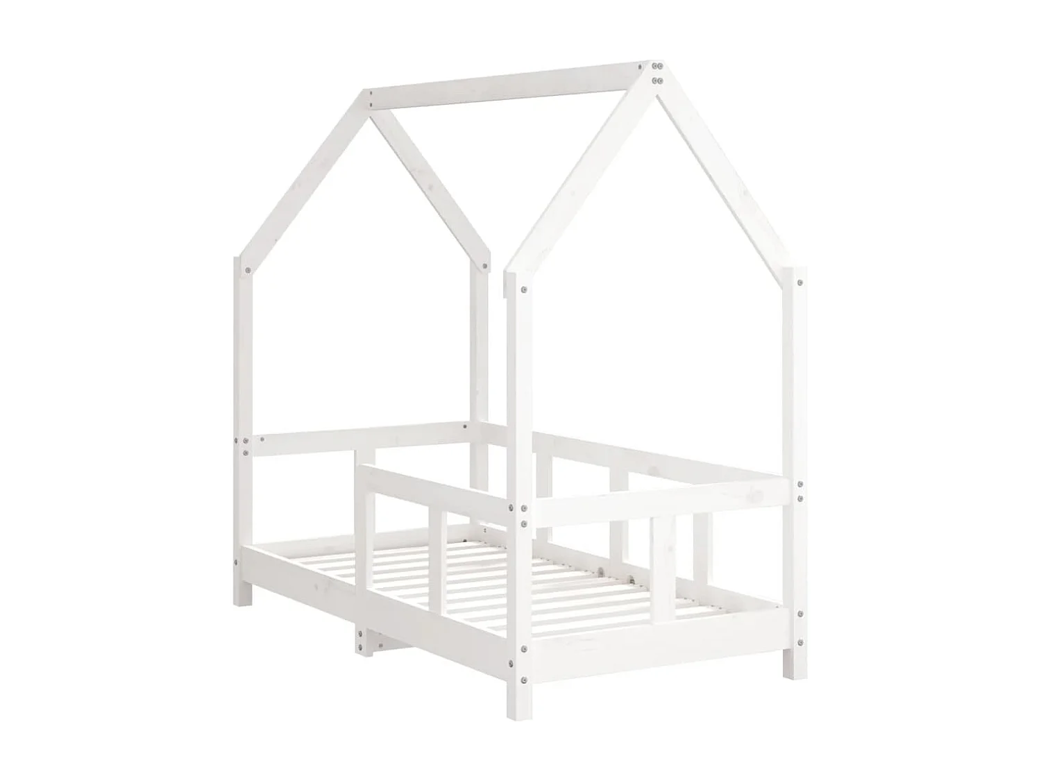 Cadre de lit pour enfant blanc 70x140 cm bois de pin massif