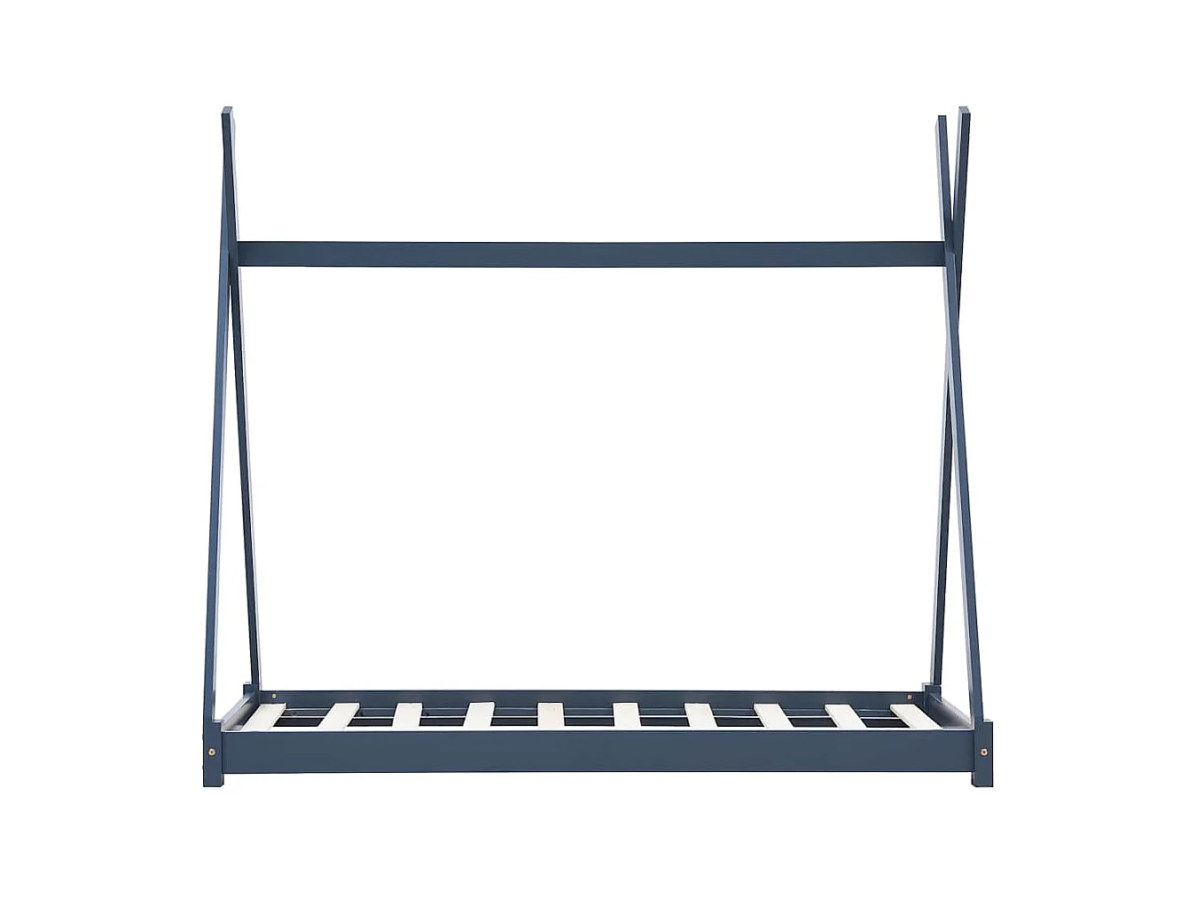 Cadre de lit d'enfant Gris  Bois de pin massif 90 x 200 cm