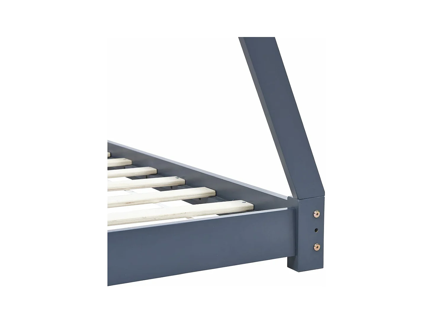 Cadre de lit d'enfant Gris  Bois de pin massif 90 x 200 cm