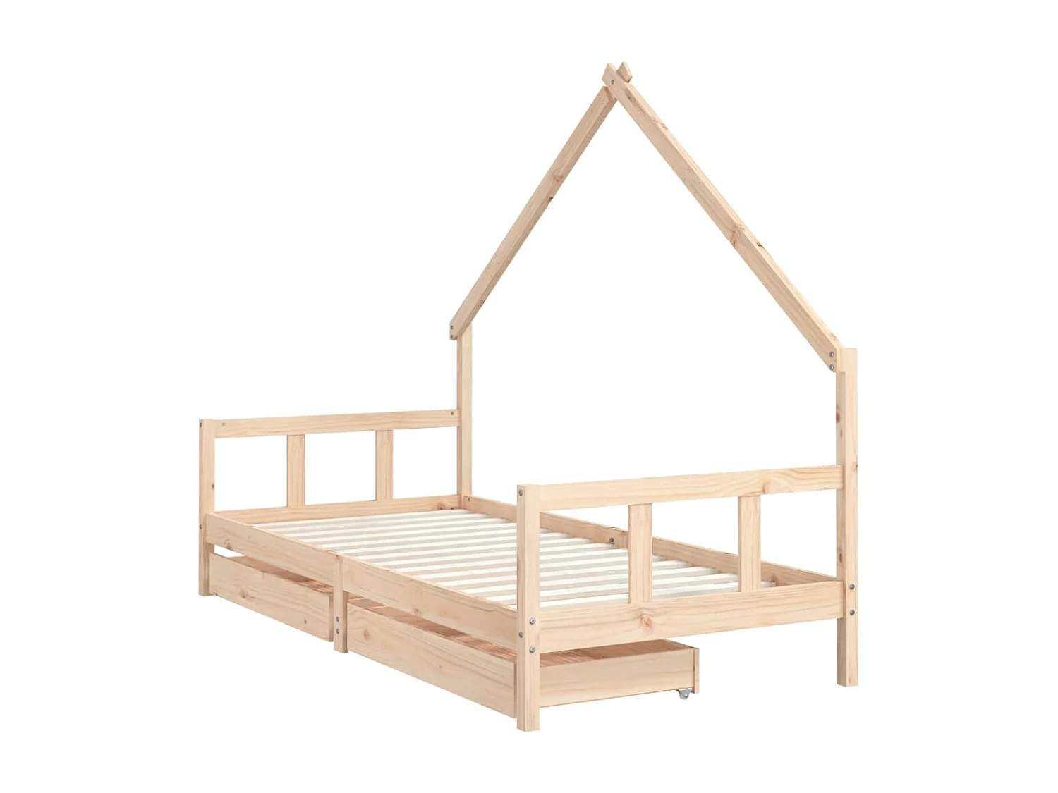 Estructura de cama infantil con cajones 90x200 cm madera maciza de pino