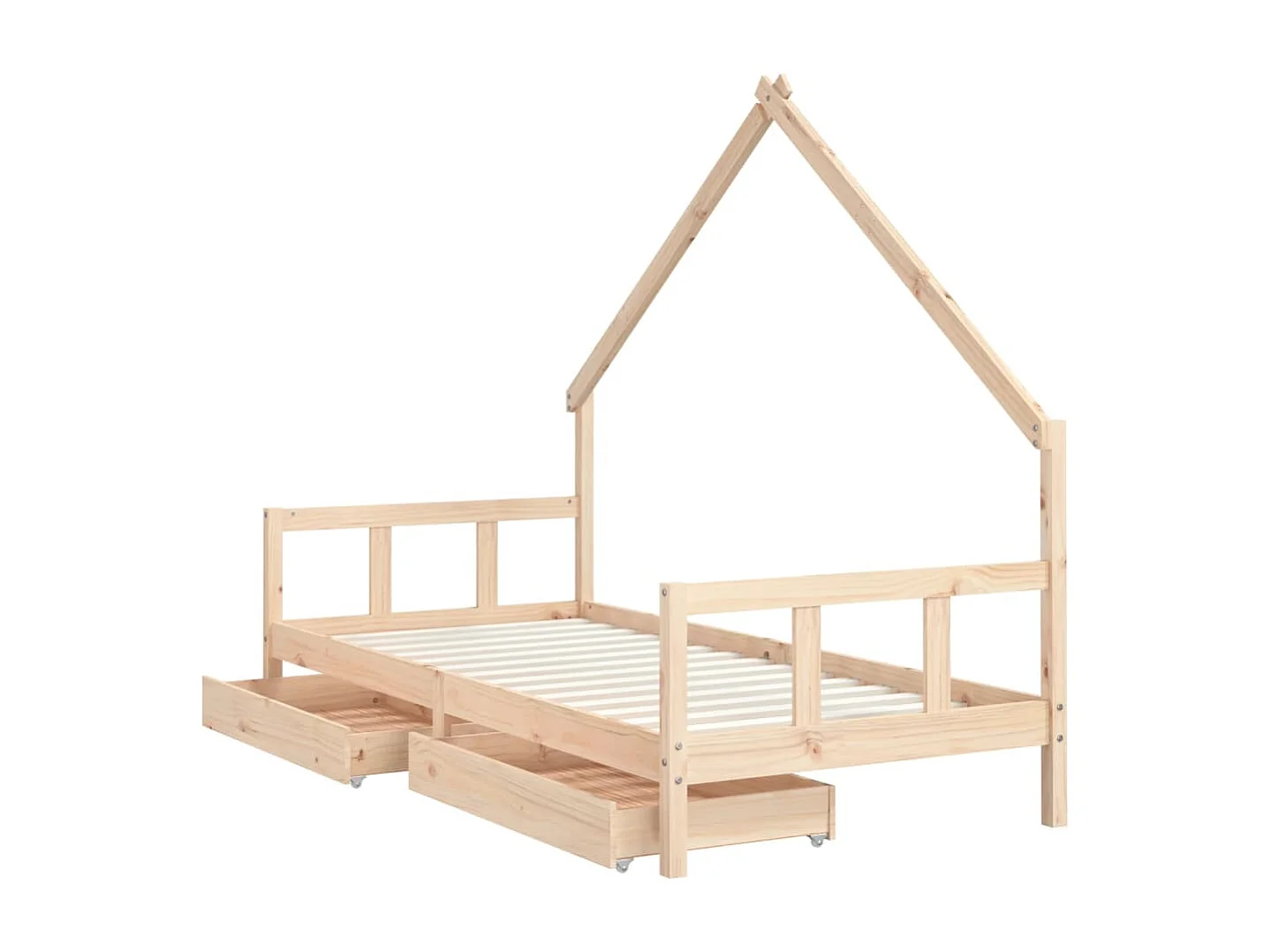 Estructura de cama infantil con cajones 90x200 cm madera maciza de pino
