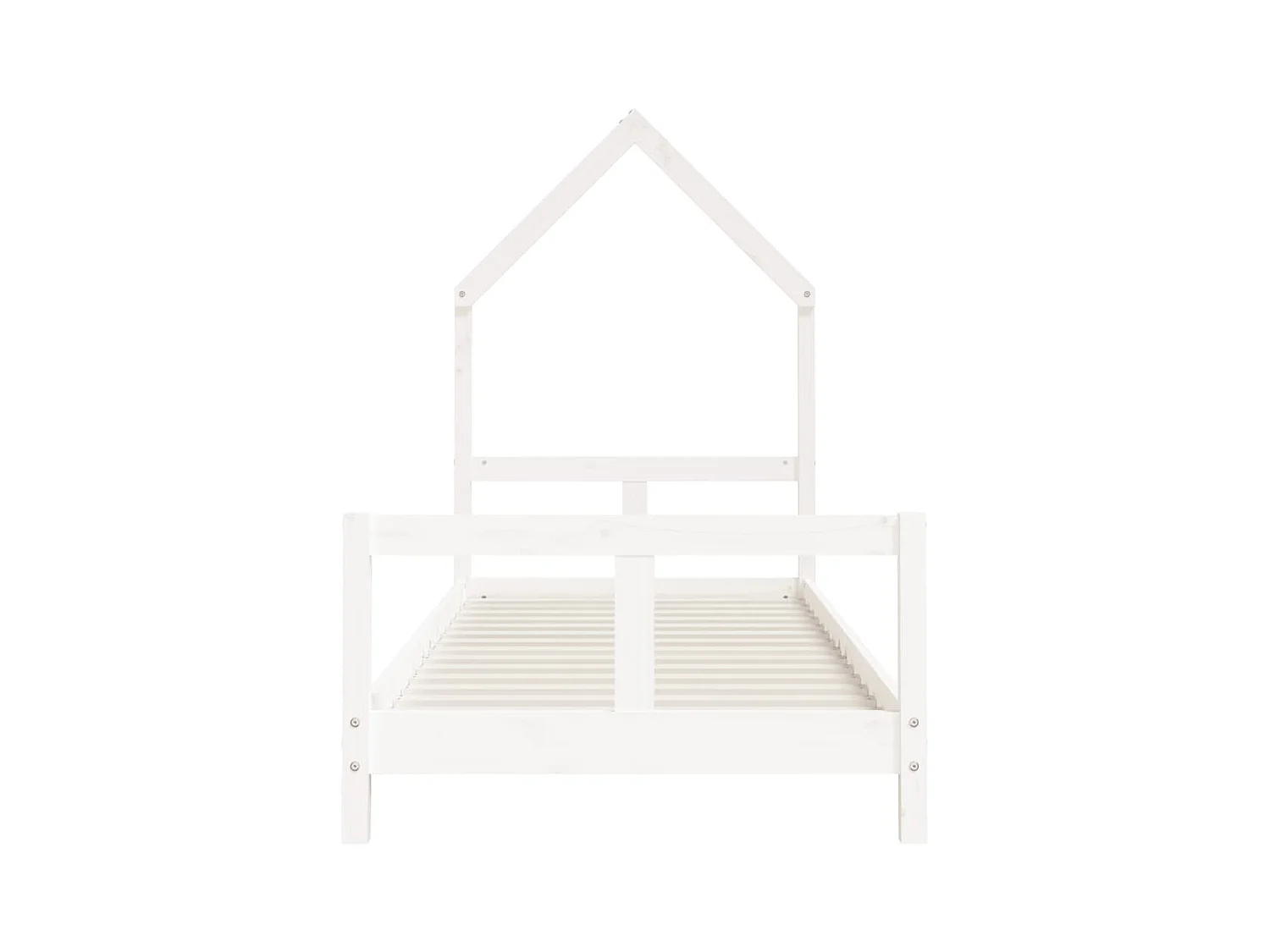 Cadre de lit pour enfants blanc 80x200 cm bois de pin massif