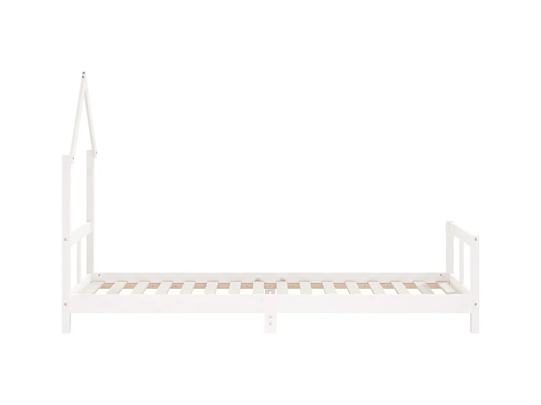 Cadre de lit pour enfants blanc 80x200 cm bois de pin massif