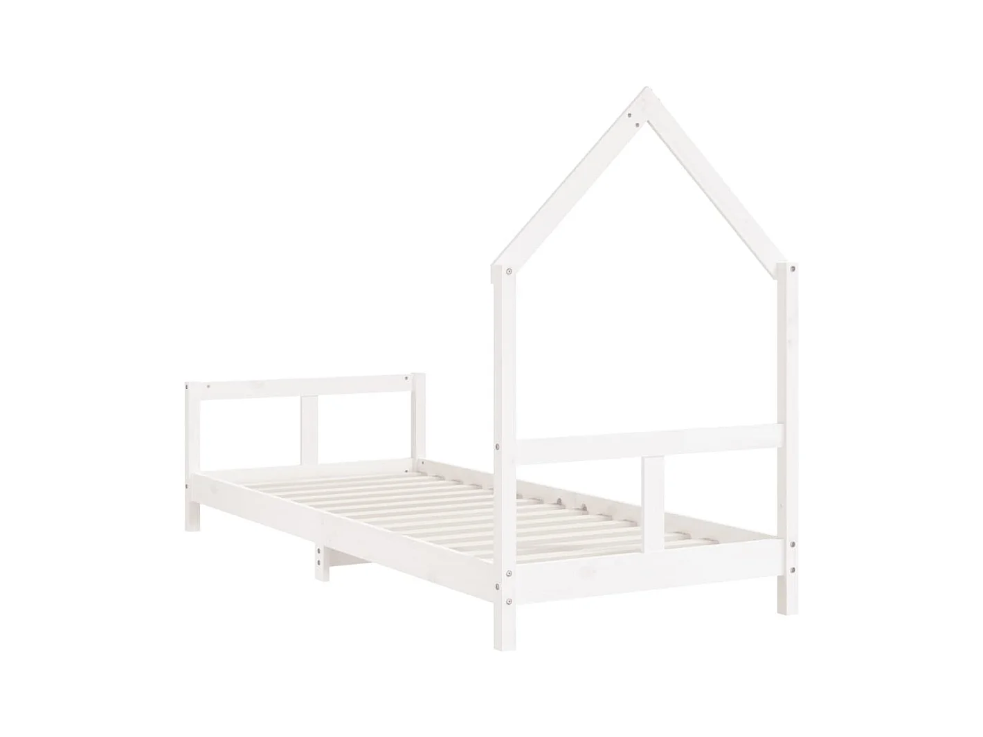 Cadre de lit pour enfants blanc 80x200 cm bois de pin massif