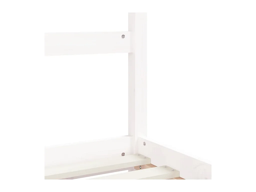 Cadre de lit pour enfants blanc 80x200 cm bois de pin massif
