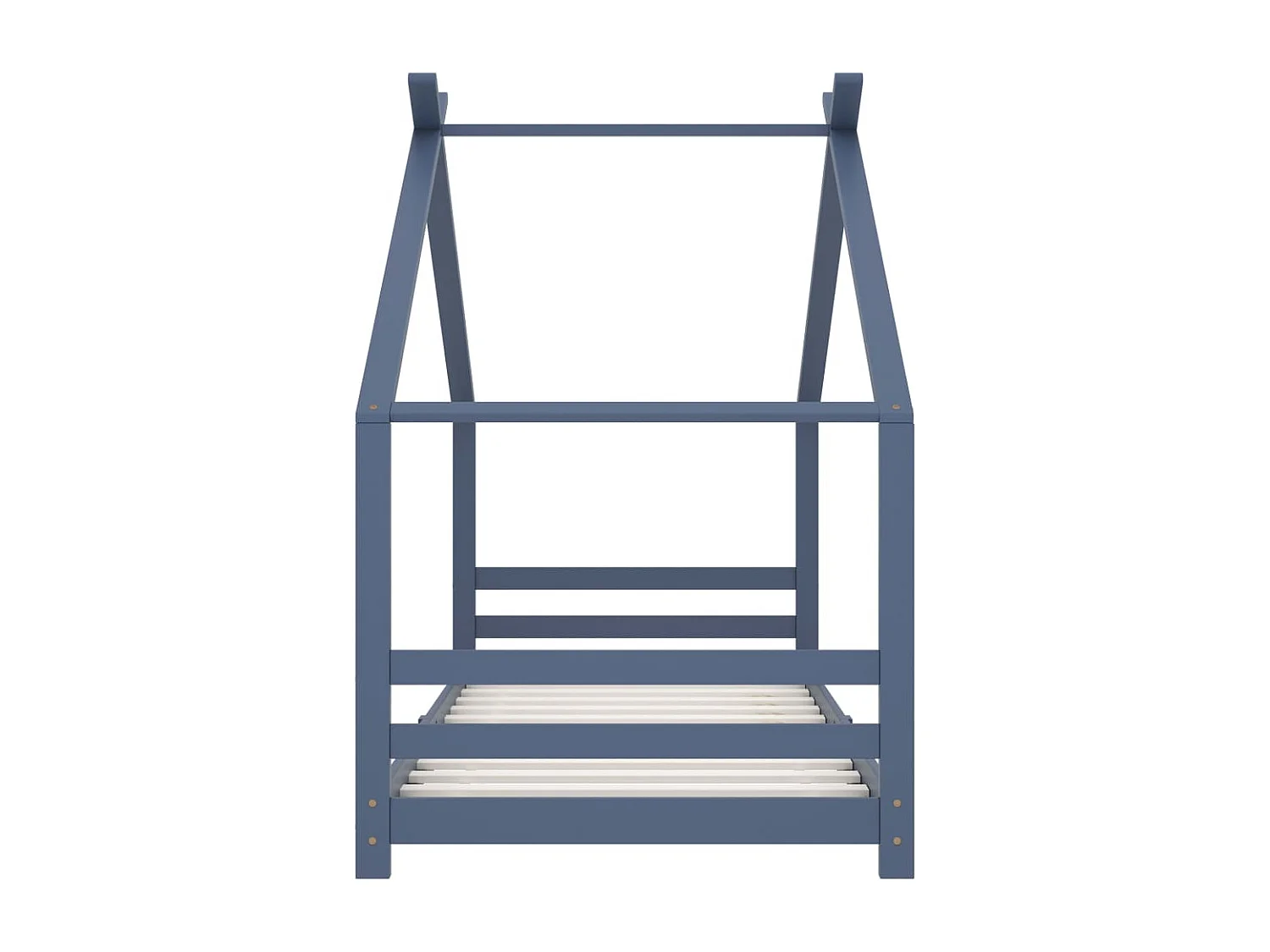 Estructura de cama infantil Gris Madera maciza de pino 90x200 cm