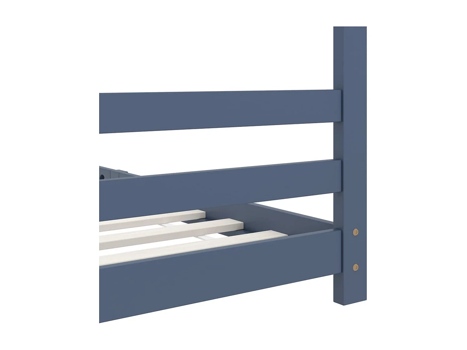Estructura de cama infantil Gris Madera maciza de pino 90x200 cm