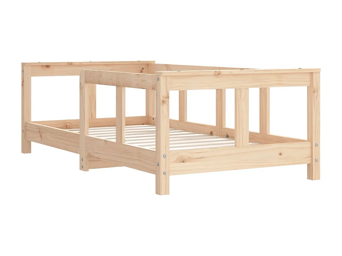Estrutura de cama infantil 70x140 cm em madeira maciça de pinho